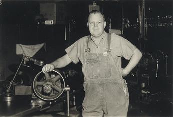 (WORKER PORTRAITS--OHIO) A collection of 43 candid WWII-era employee portraits from the Timken Roller Bearing Company.